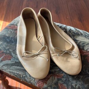 Zara Beige Bow Flats